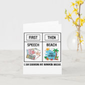 First Speech Then Beach Funny Speech Therapy Summe Karte (Gelbe Blume)