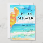 First Spritz Amalfi Beach Cocktail Brautparty Einladung (Vorderseite)