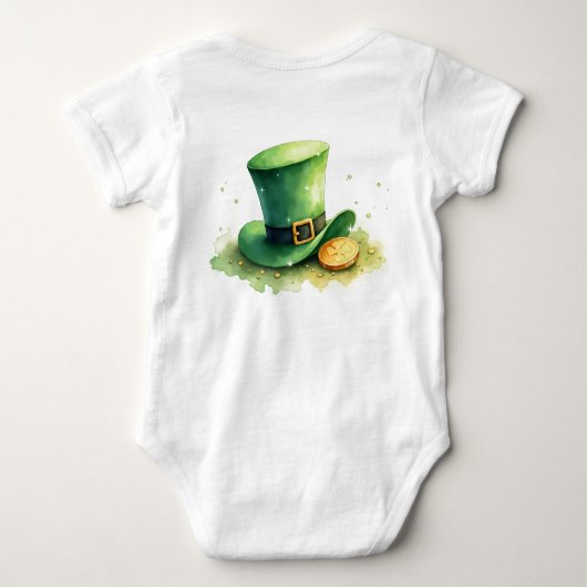 First St. Patrick’s Day for Tiny Treasure Hunters Baby Strampler (Rückseite)