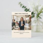 First Step First Day Custom Photo Postcard Postkarte (Stehend Vorderseite)