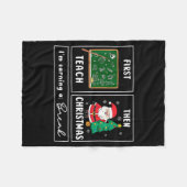 First Teach Then Celebrate Christmas Teacher Winte Fleecedecke (Vorderseite (Horizontal))