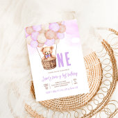 First Teddy Bear Boy Boho 1. Geburtstag Einladung