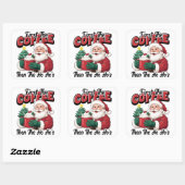 First The Coffee Then Ho Ho's Santa Quadratischer Aufkleber (Blatt)