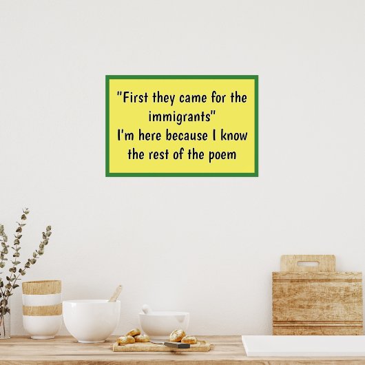 First they came for poster (Küche)