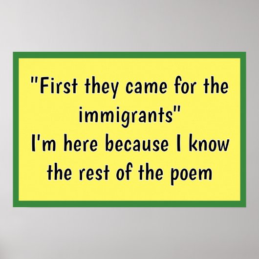 First they came for poster (Vorne)