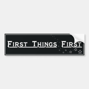 First Things First Aufkleber Wiederherstellung AA Autoaufkleber