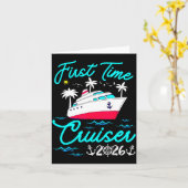 First Time Cruiser 2026 1st Cruise Vacation Family Karte (Gelbe Blume)