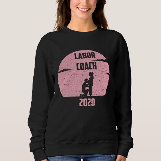 First Time Dad Bump Expecting Baby Girl Labor Coac Sweatshirt (Vorderseite)