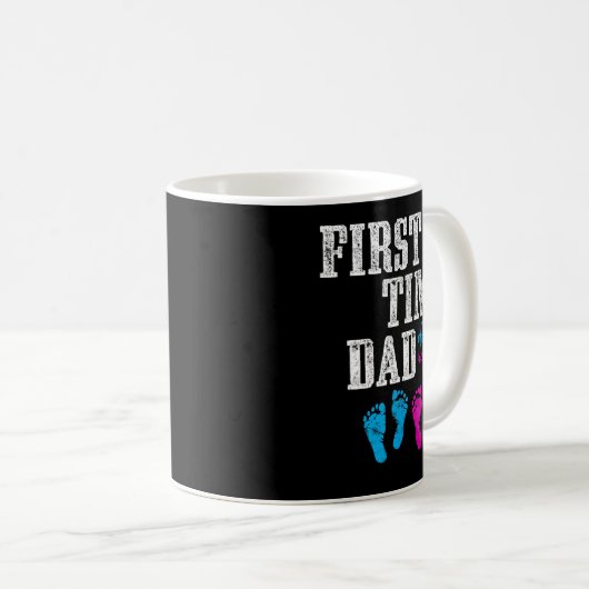 First Time Dad, Daddy Of Bg Twins, Father's Day Gi Kaffeetasse (VorderseiteRechts)