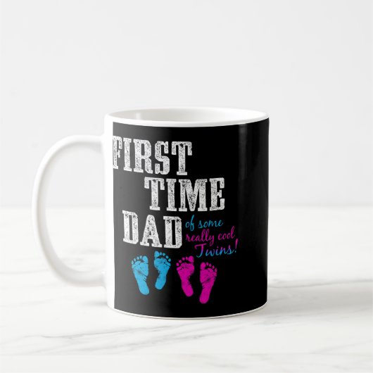 First Time Dad, Daddy Of Bg Twins, Father's Day Gi Kaffeetasse (Links)