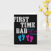 First Time Dad, Daddy Of Bg Twins, Father's Day Gi Karte (Gelbe Blume)