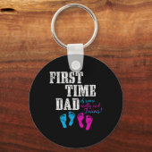 First Time Dad, Daddy Of Bg Twins, Father's Day Gi Schlüsselanhänger (Vorderseite)