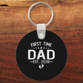 First Time Daddy New Dad Est 2026 Shirt Fathers Da Schlüsselanhänger (Vorderseite)