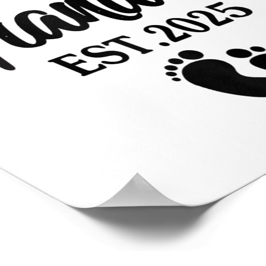 First Time Grandma 2025 Mothers Day Promoted To Gr Poster (Ecke)