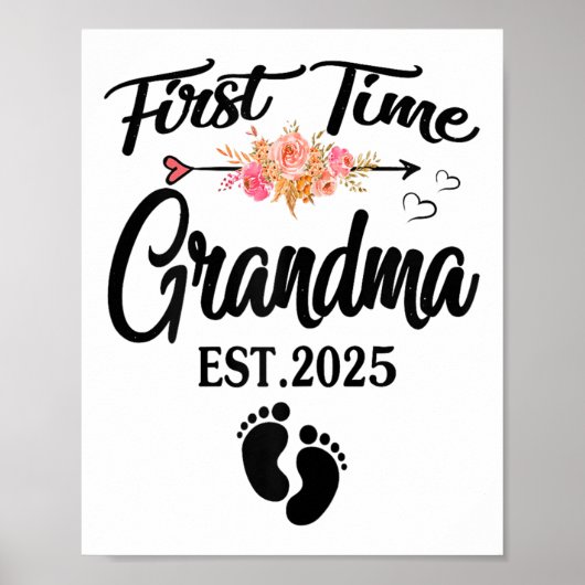 First Time Grandma 2025 Mothers Day Promoted To Gr Poster (Vorne)
