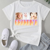 first time grandma custom 3photo collage Tri-Blend shirt