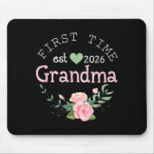 First Time Grandma Est 2026 New Grandmother 1st Ti Mousepad (Vorne)