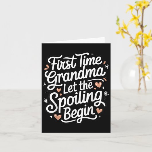 First Time Grandma Let The Siling Begin 2025 New G Karte (Gelbe Blume)