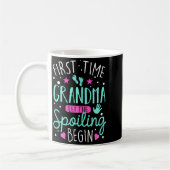 First Time Grandma Let The Siling Begin Funny Gran Kaffeetasse (Links)