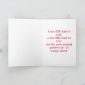 First Time Grandma Mothers Day Elegant Floral Karte (Innenseite)