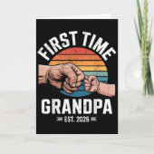 First Time Grandpa Est 2026 Baby Announcement Grea Karte (Vorderseite)