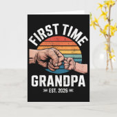 First Time Grandpa Est 2026 Baby Announcement Grea Karte (Gelbe Blume)
