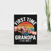 First Time Grandpa Est 2026 Baby Announcement Grea Karte (Vorderseite)