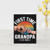 First Time Grandpa Est 2026 Baby Announcement Grea Karte (Gelbe Blume)