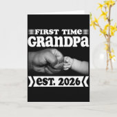 First Time Grandpa New Dad Est 2026 Shirt Fathers Karte (Gelbe Blume)