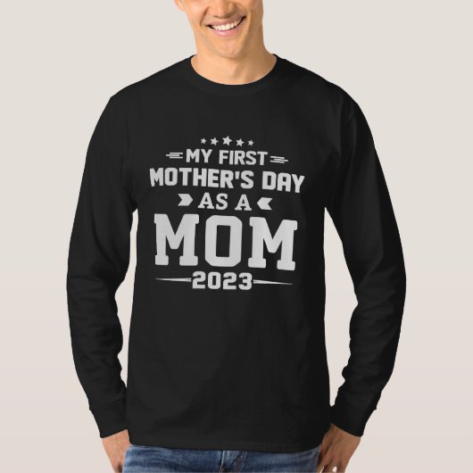 First Time Mom 2023 New Grandmother Mother's Day T-Shirt (Vorderseite)