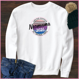 First Time Mom 2026 Modern Text Vintage Sunset Sweatshirt