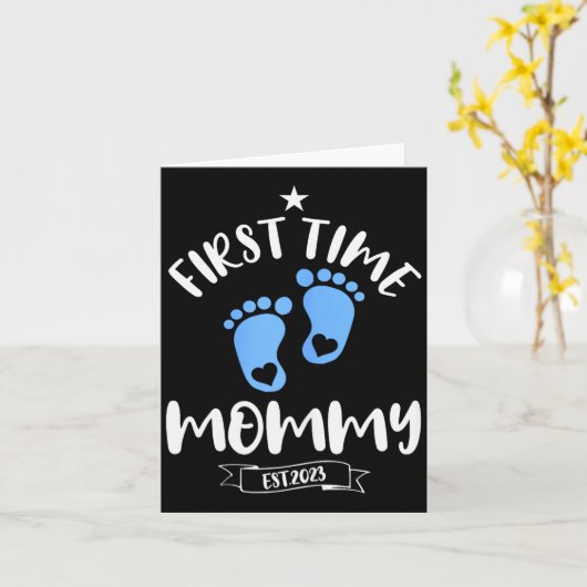 First Time Mommy 2023 Of Boy Soon To Be Mommy 2023 Karte (Gelbe Blume)