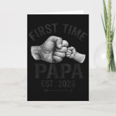 First Time Papa Est 2026 Fist Bump New Dad Father' Karte (Vorderseite)