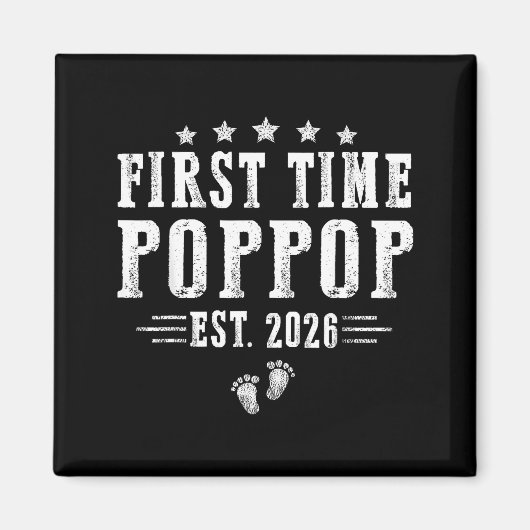 First Time Pp Est.2026 Father's Day Promoted To Pa Magnet (Vorne)