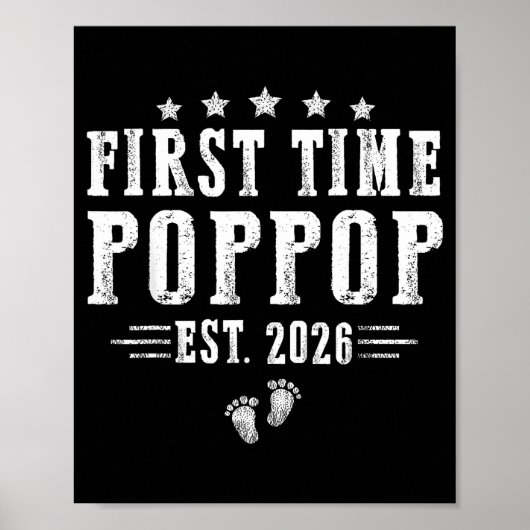 First Time Pp Est.2026 Father's Day Promoted To Pa Poster (Vorne)
