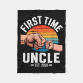 First Time Uncle Est 2026 Baby Announcement Great Fleecedecke (Vorderseite)