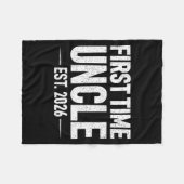 First Time Uncle Est. 2026 Funny New Uncle Fleecedecke (Vorderseite (Horizontal))