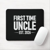 First Time Uncle Est. 2026 Funny New Uncle Mousepad (Mit Mouse)
