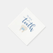 First Tooth - Agra Hadig Minimalistisch Blue Serviette (Ecke)
