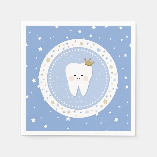 First Tooth and Stars Paper Napkin Serviette (Vorderseite)