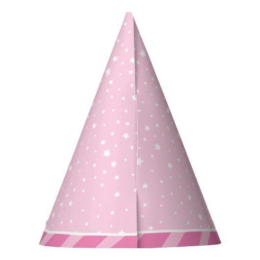 First Tooth Baby Pink Girl Party Hat Partyhütchen (Rückseite)