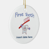 First Tooth Keramik Ornament (Rechts)