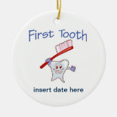 First Tooth Keramik Ornament (Vorne)
