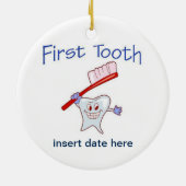 First Tooth Keramik Ornament (Hinten)