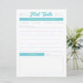 First Tooth Letter Feiertagskarte (Stehend Vorderseite)