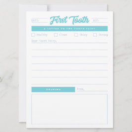 First Tooth Letter Feiertagskarte