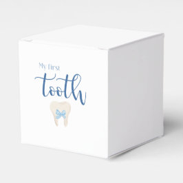 First Tooth - Minimalistisch Blue Geschenkschachtel