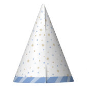 First Tooth White Blue Boy Party Hat Partyhütchen (Rückseite)