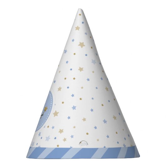 First Tooth White Blue Boy Party Hat Partyhütchen (Rechts)