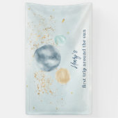 First Trip Around The Sun Birthday Banner Backdrop (Vertikal)